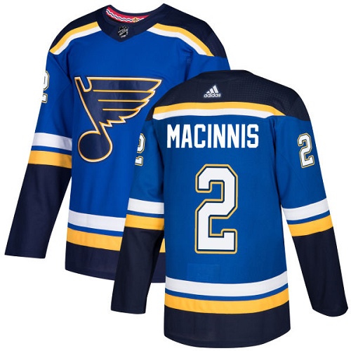 Adidas Men St.Louis Blues 2 Al MacInnis Blue Home Authentic Stitched NHL Jersey